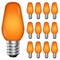 Luxrite C7 LED Orange Light Bulbs for String Lights 0.5W Enclosed Fixture Rated E12 Candelabra Base, 12PK LR21756-12PK - alternate 1